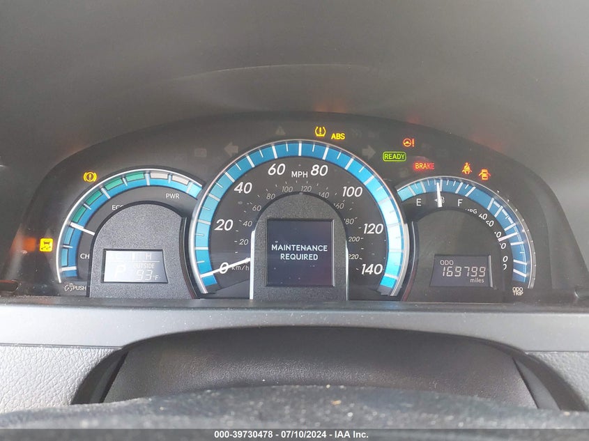 2012 Toyota Camry Hybrid Le VIN: 4T1BD1FKXCU025590 Lot: 39730478