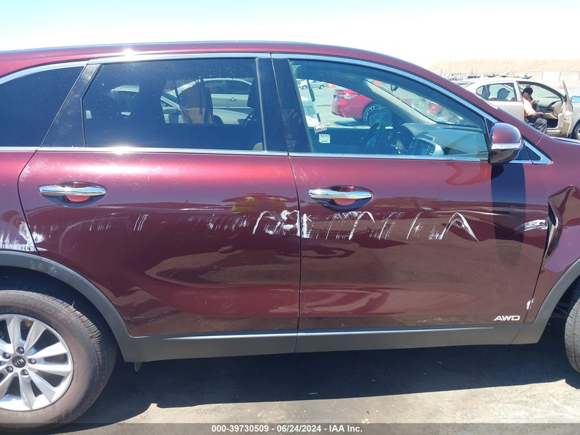 2019 Kia Sorento 3.3L Lx VIN: 5XYPGDA56KG484703 Lot: 39730509