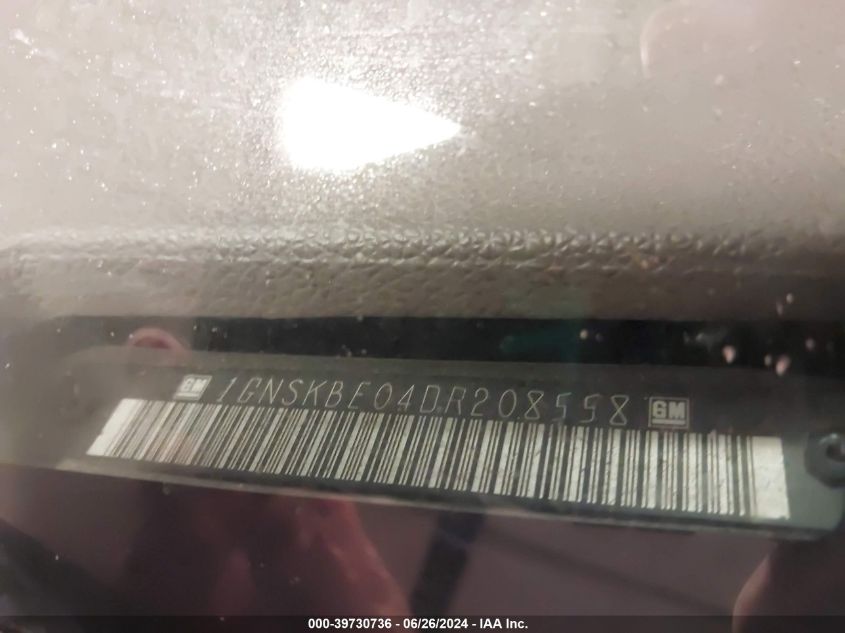 2013 Chevrolet Tahoe K1500 Lt VIN: 1GNSKBE04DR208558 Lot: 39730736