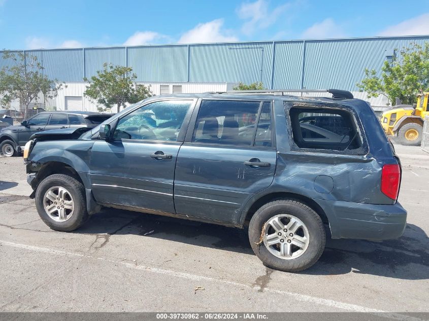 2005 Honda Pilot Ex VIN: 5FNYF18415B009104 Lot: 39730962