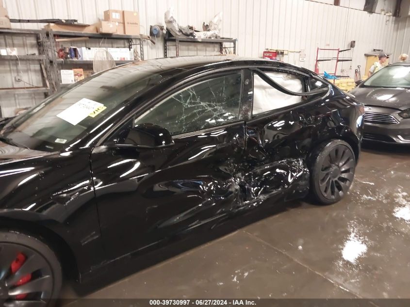 2023 Tesla Model 3 Performance Dual Motor All-Wheel Drive VIN: 5YJ3E1EC5PF605005 Lot: 39730997