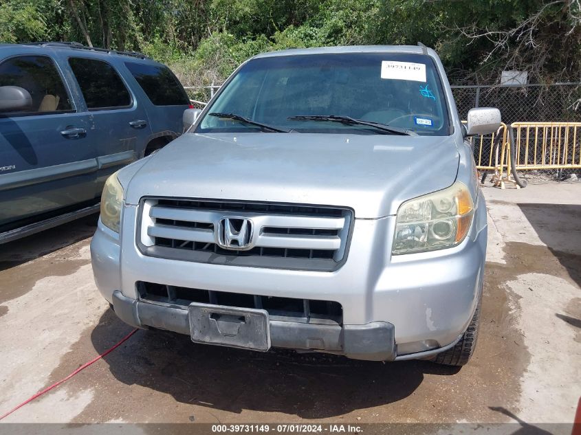 2006 Honda Pilot Ex-L VIN: 5FNYF285X6B015015 Lot: 39731149