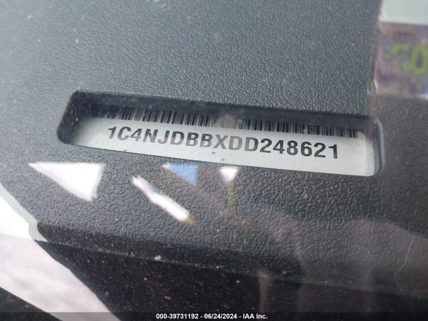 2013 Jeep Compass Sport VIN: 1C4NJDBBXDD248621 Lot: 39731192