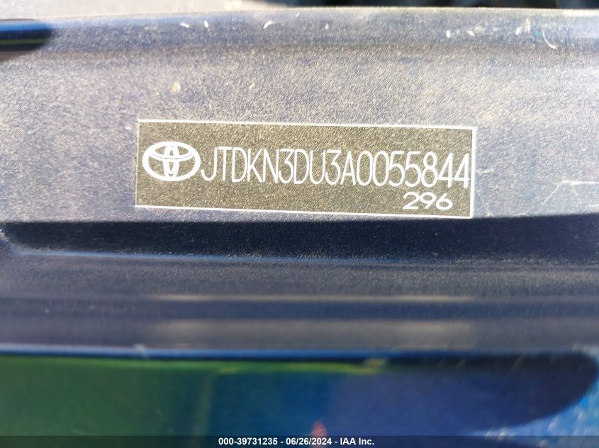 2010 Toyota Prius Iii VIN: JTDKN3DU3A0055844 Lot: 39731235