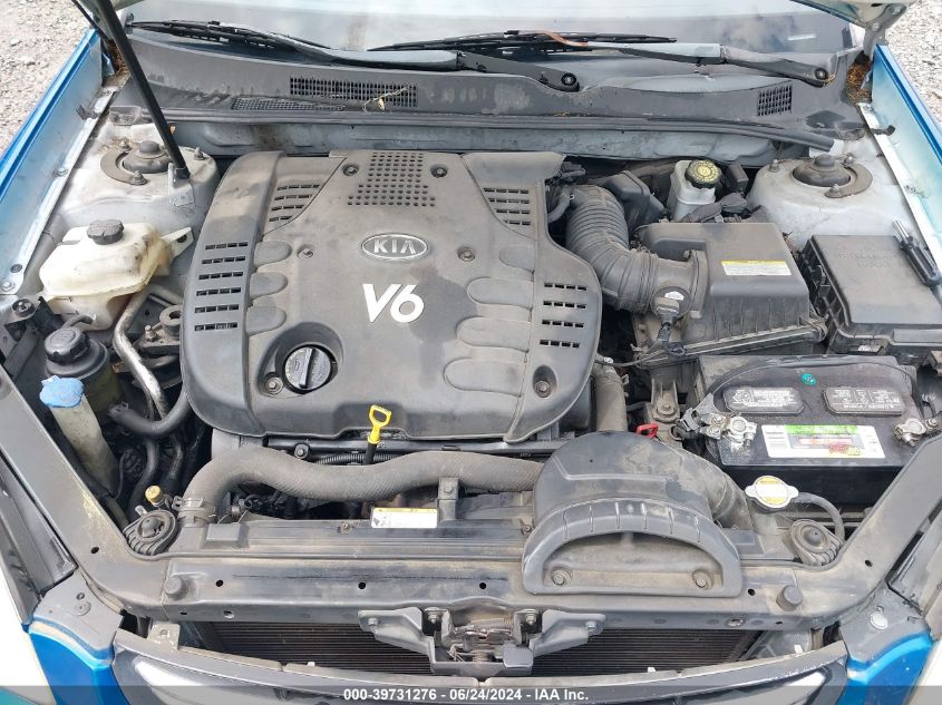 2007 Kia Optima Lx V6 VIN: KNAGE124775120989 Lot: 39731276