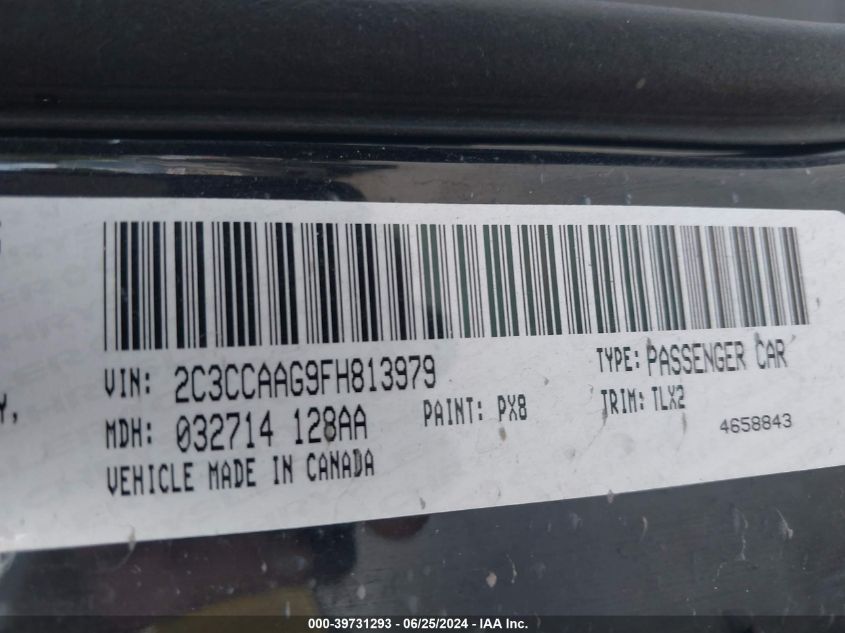 2C3CCAAG9FH813979 2015 Chrysler 300 Limited