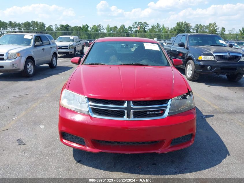 2012 Dodge Avenger Sxt VIN: 1C3CDZCB1CN309197 Lot: 39731329