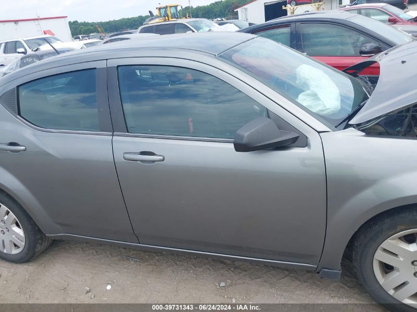 2013 Dodge Avenger Se VIN: 1C3CDZAB5DN596340 Lot: 39731343