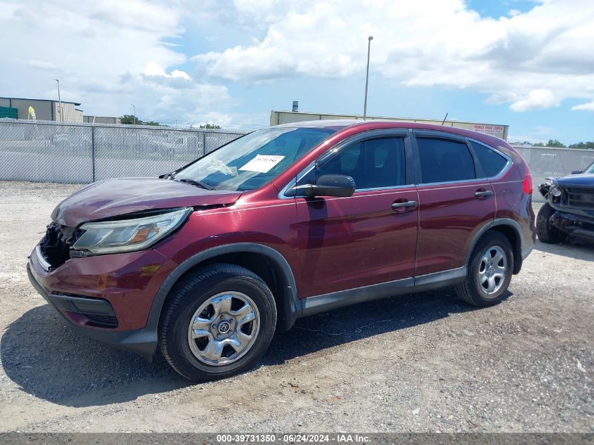 2015 Honda Cr-V Lx VIN: 2HKRM3H32FH548282 Lot: 39731350