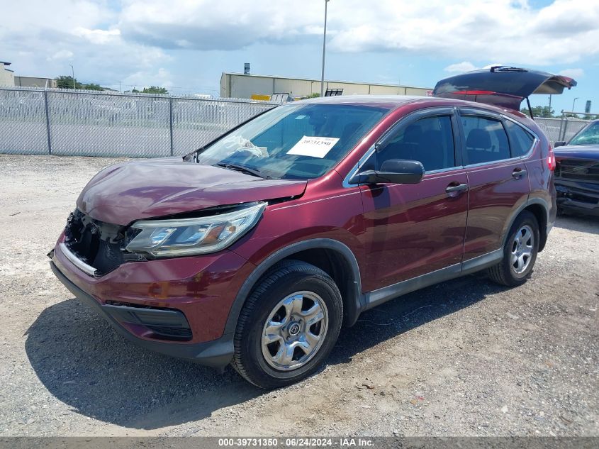 2015 Honda Cr-V Lx VIN: 2HKRM3H32FH548282 Lot: 39731350