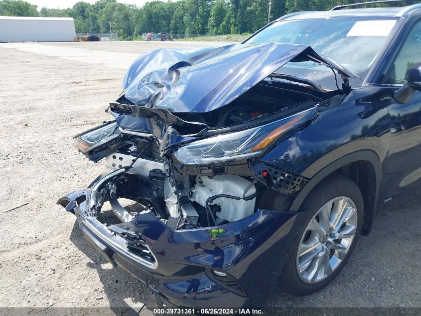 2022 Toyota Highlander Hybrid Limited VIN: 5TDXBRCH3NS562607 Lot: 39731361