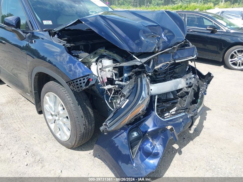 2022 Toyota Highlander Hybrid Limited VIN: 5TDXBRCH3NS562607 Lot: 39731361