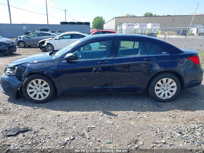 2013 Chrysler 200 Lx VIN: 1C3CCBAB4DN641407 Lot: 39731373