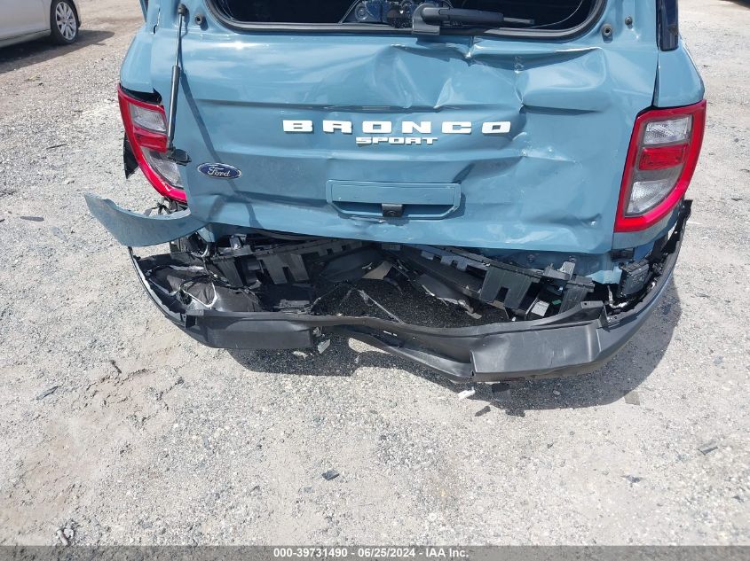 2022 Ford Bronco Sport Big Bend VIN: 3FMCR9B60NRD63877 Lot: 39731490