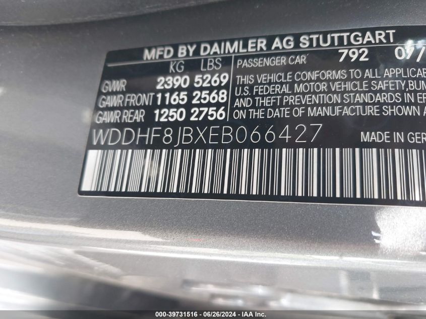 2014 MERCEDES-BENZ E 350 4MATIC - WDDHF8JBXEB066427