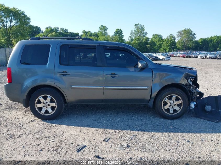 2011 Honda Pilot Touring VIN: 5FNYF4H98BB092569 Lot: 39731579