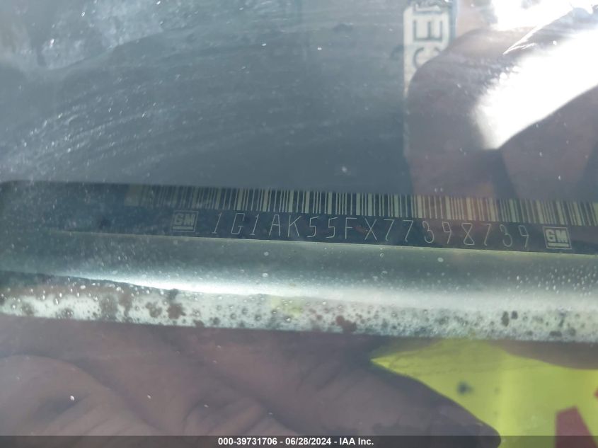 2007 Chevrolet Cobalt Ls VIN: 1G1AK55FX77398739 Lot: 39731706