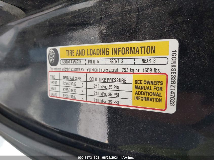 2011 Chevrolet Silverado 1500 Lt VIN: 1GCRKSE32BZ147628 Lot: 39731808