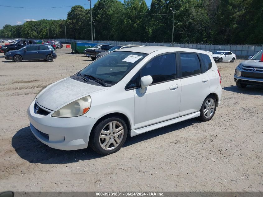 2007 Honda Fit Sport VIN: JHMGD38677S052090 Lot: 39731831