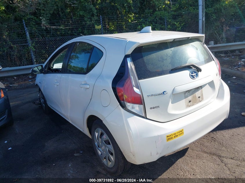 2015 Toyota Prius C VIN: JTDKDTB31F1110743 Lot: 39731892