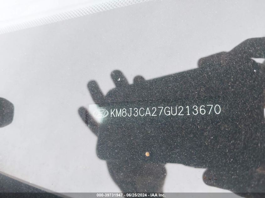 2016 Hyundai Tucson Limited/Sport And Eco/Se VIN: KM8J3CA27GU213670 Lot: 39731947