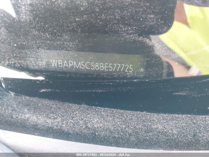 2011 BMW 335I VIN: WBAPM5C58BE577725 Lot: 39731953