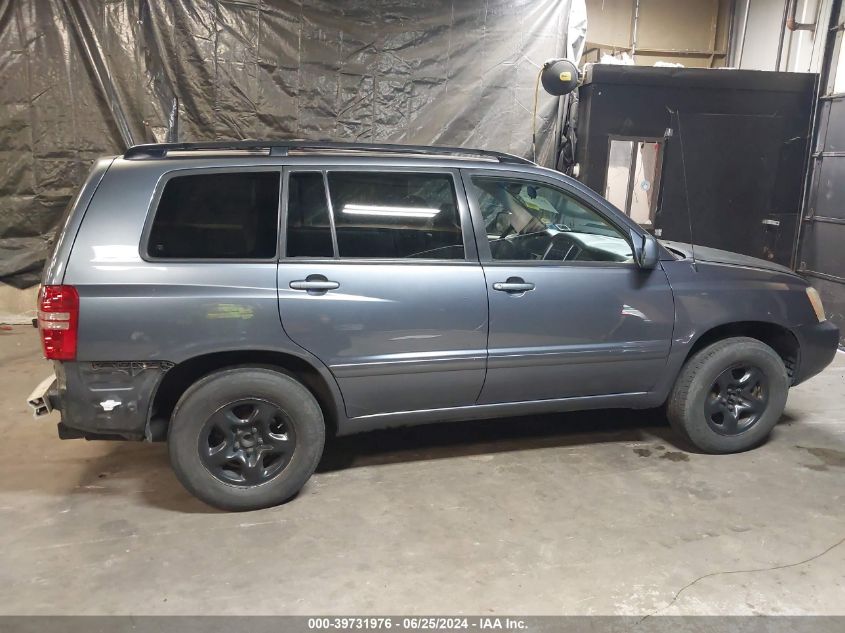 2001 Toyota Highlander V6 VIN: JTEGF21A410019552 Lot: 39731976