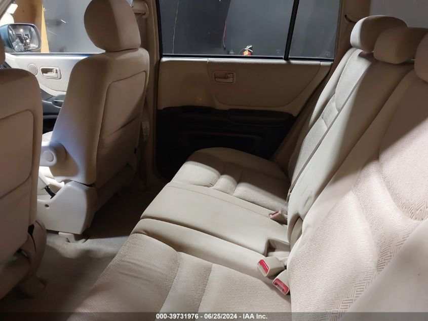 2001 Toyota Highlander V6 VIN: JTEGF21A410019552 Lot: 39731976