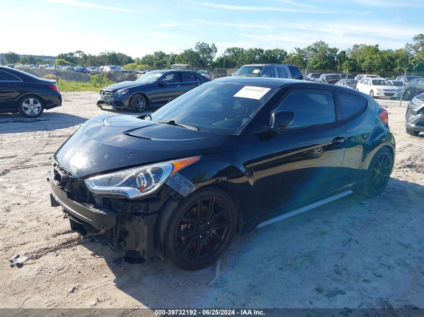 2014 HYUNDAI VELOSTER TURBO W/BLACK - KMHTC6AEXEU206178