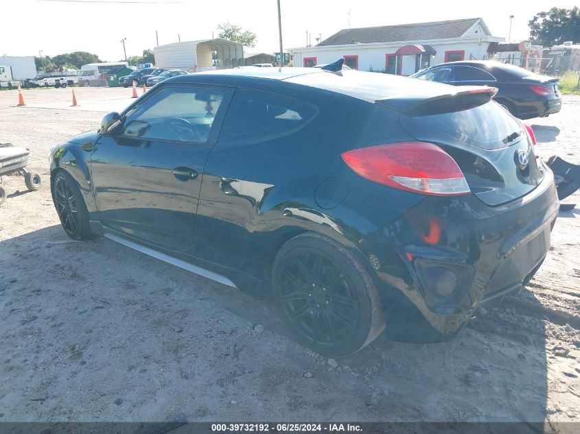 2014 HYUNDAI VELOSTER TURBO W/BLACK - KMHTC6AEXEU206178