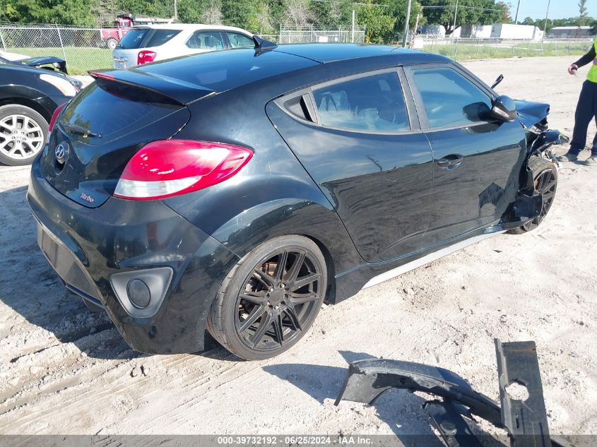 2014 HYUNDAI VELOSTER TURBO W/BLACK - KMHTC6AEXEU206178