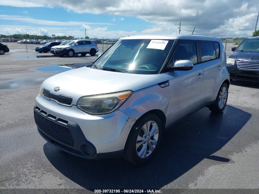 2014 Kia Soul + VIN: KNDJP3A56E7700874 Lot: 39732195