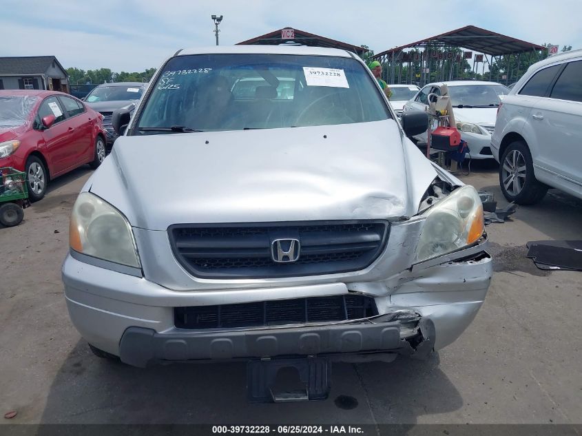 2005 Honda Pilot Lx VIN: 2HKYF18185H568513 Lot: 39732228