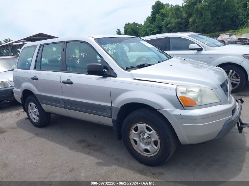 2005 Honda Pilot Lx VIN: 2HKYF18185H568513 Lot: 39732228