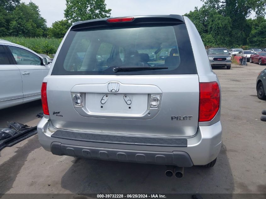 2005 Honda Pilot Lx VIN: 2HKYF18185H568513 Lot: 39732228