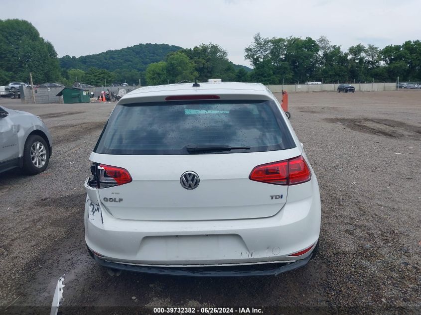 2015 Volkswagen Golf Tdi S 4-Door VIN: 3VW2A7AU2FM040647 Lot: 39732382