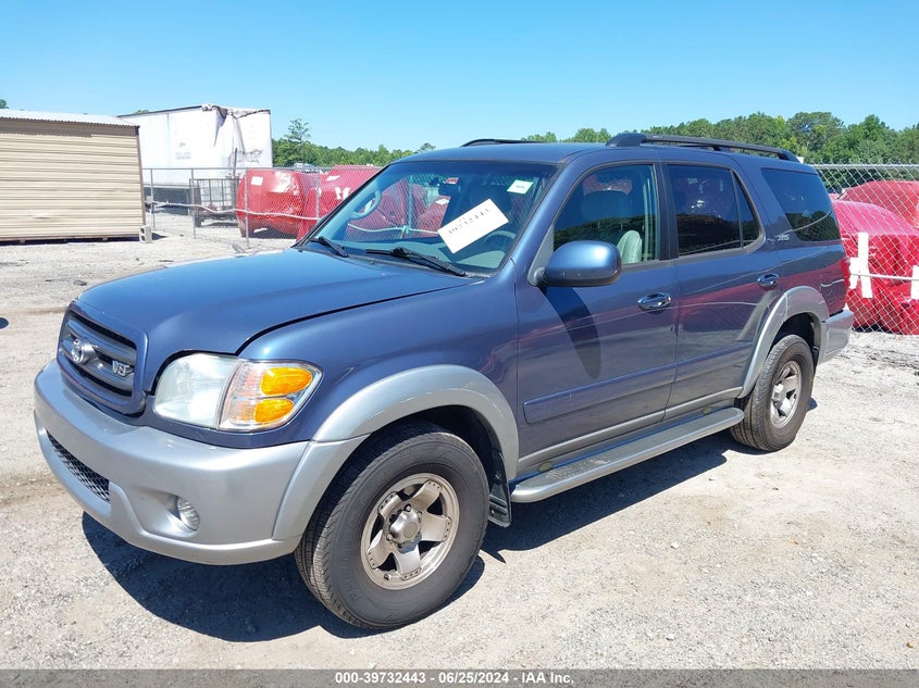 2002 Toyota Sequoia Sr5 V8 VIN: 5TDZT34A42S119530 Lot: 39732443