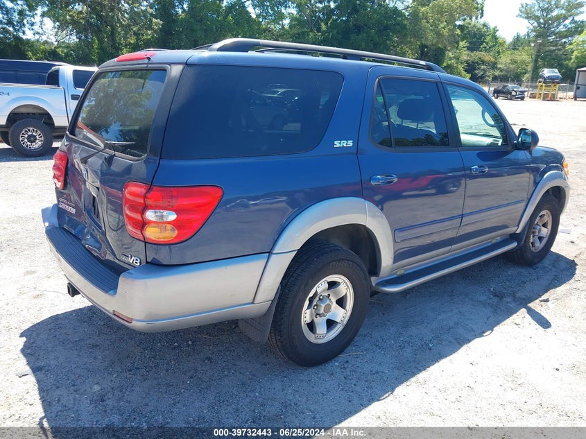 2002 Toyota Sequoia Sr5 V8 VIN: 5TDZT34A42S119530 Lot: 39732443