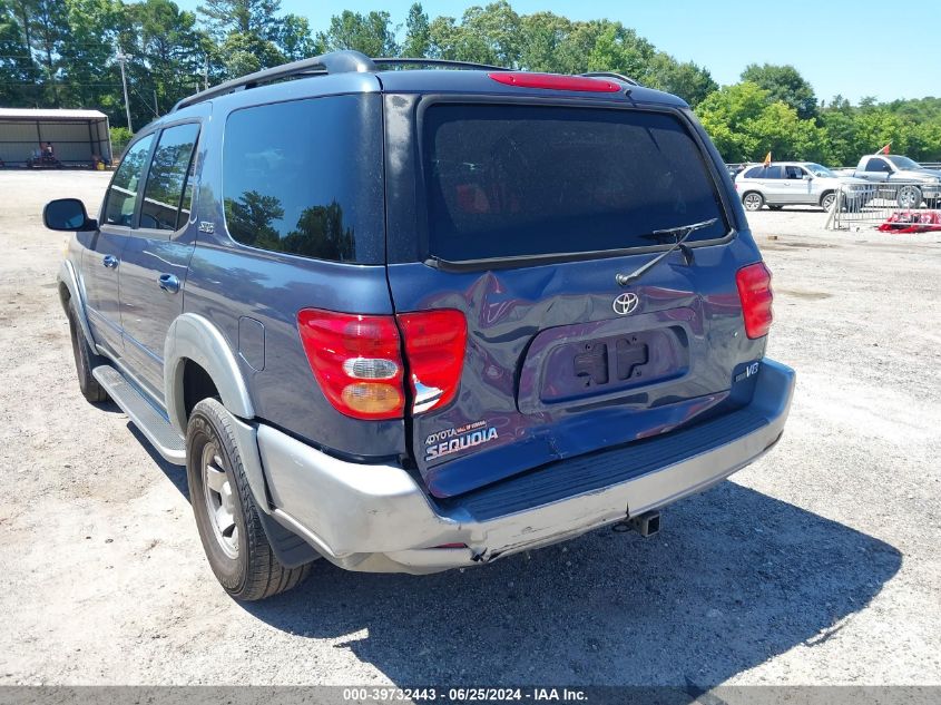 2002 Toyota Sequoia Sr5 V8 VIN: 5TDZT34A42S119530 Lot: 39732443