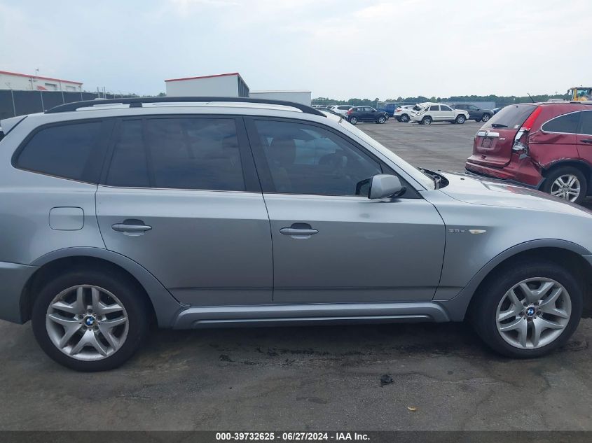 2008 BMW X3 3.0Si VIN: WBXPC93438WJ13770 Lot: 39732625