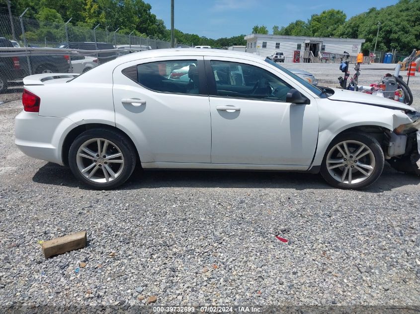 2013 Dodge Avenger Se V6 VIN: 1C3CDZAG9DN768929 Lot: 39732699