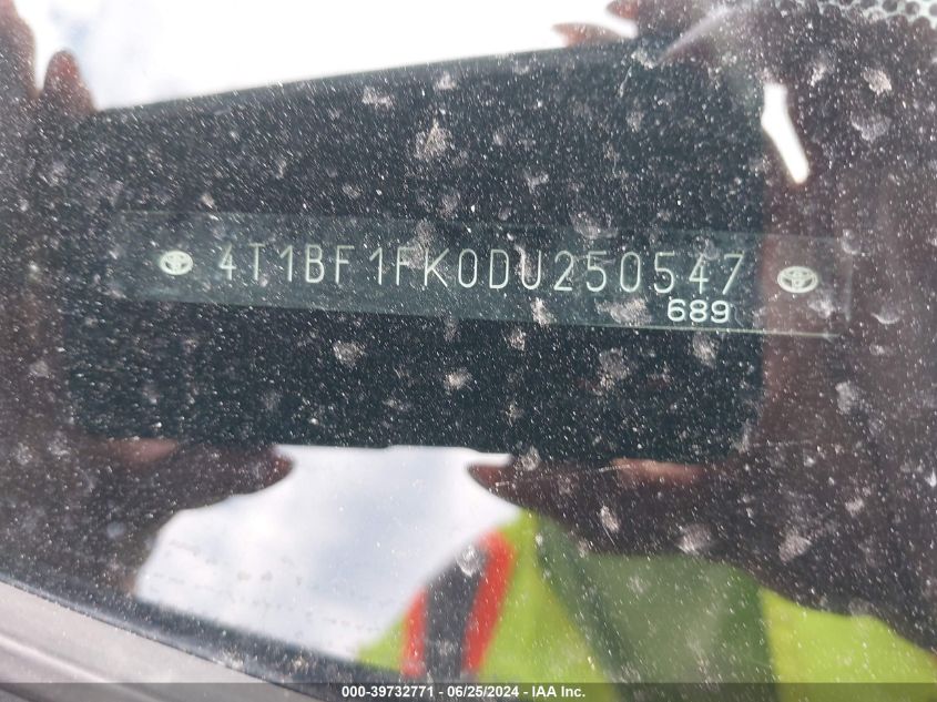 2013 TOYOTA CAMRY SE - 4T1BF1FK0DU250547