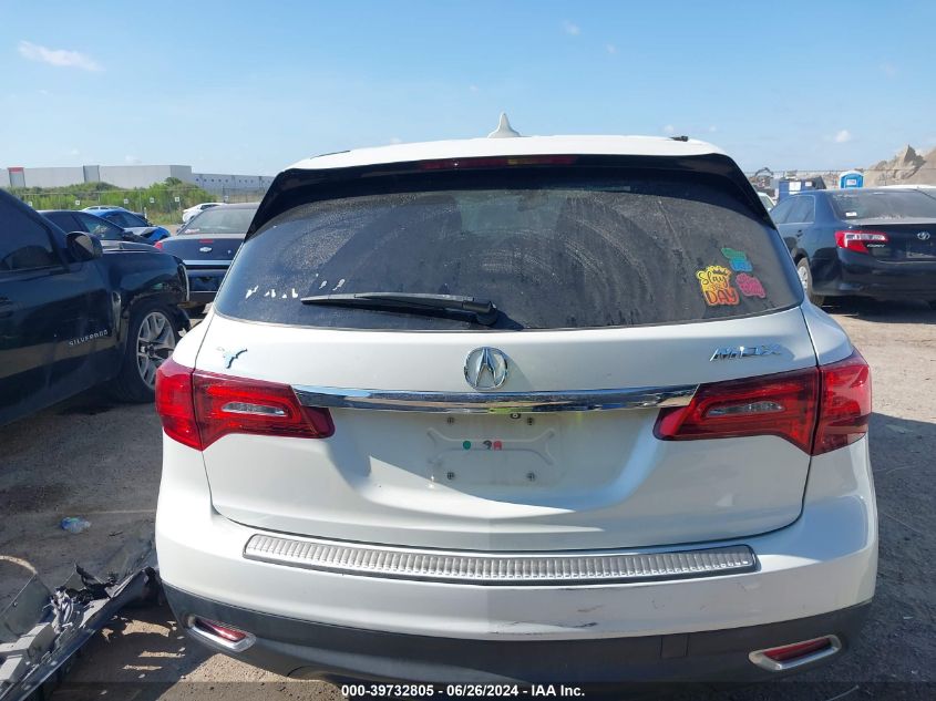 2014 Acura Mdx VIN: 5FRYD3H24EB011332 Lot: 39732805