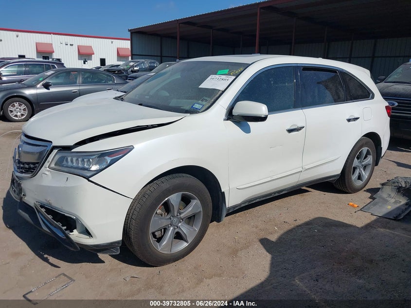 2014 Acura Mdx VIN: 5FRYD3H24EB011332 Lot: 39732805