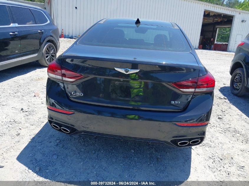 2019 Genesis G80 3.3T Sport VIN: KMHGN4JB6KU286306 Lot: 39732824