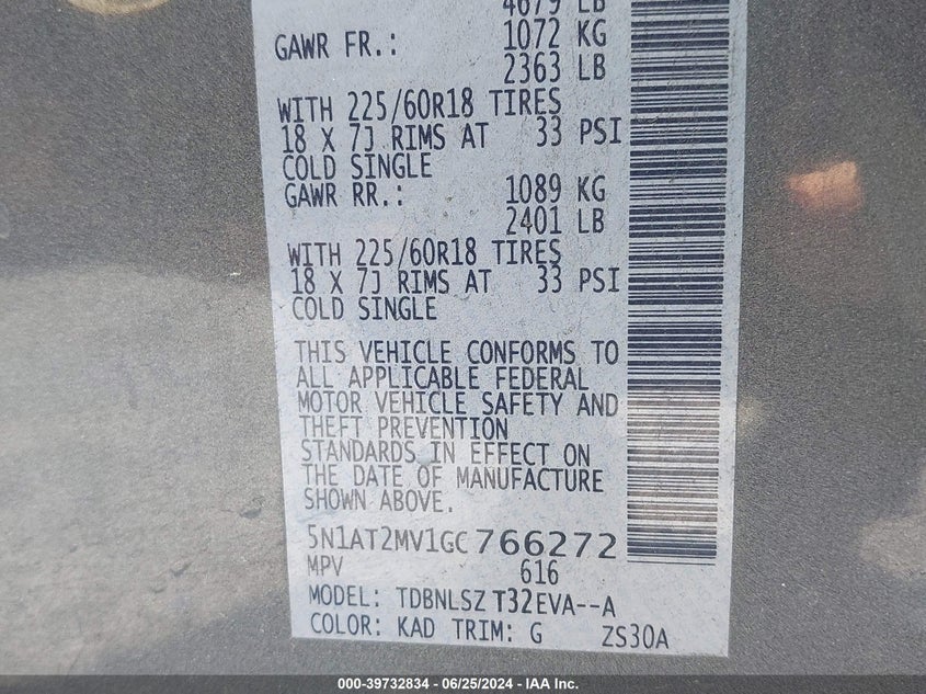 2016 NISSAN ROGUE SL - 5N1AT2MV1GC766272