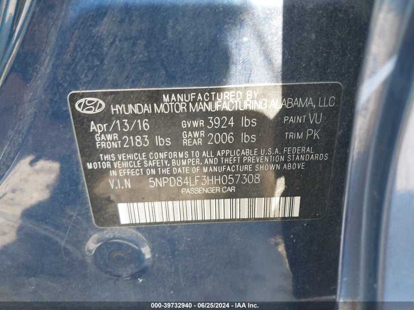 5NPD84LF3HH057308 2017 Hyundai Elantra Se