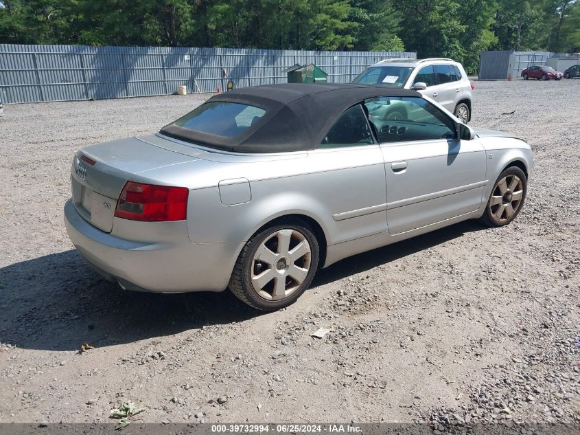 WAUAT48H23K012122 | 2003 AUDI A4