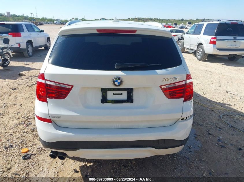 2017 BMW X3 Sdrive28I VIN: 5UXWZ7C33H0X38920 Lot: 39733009