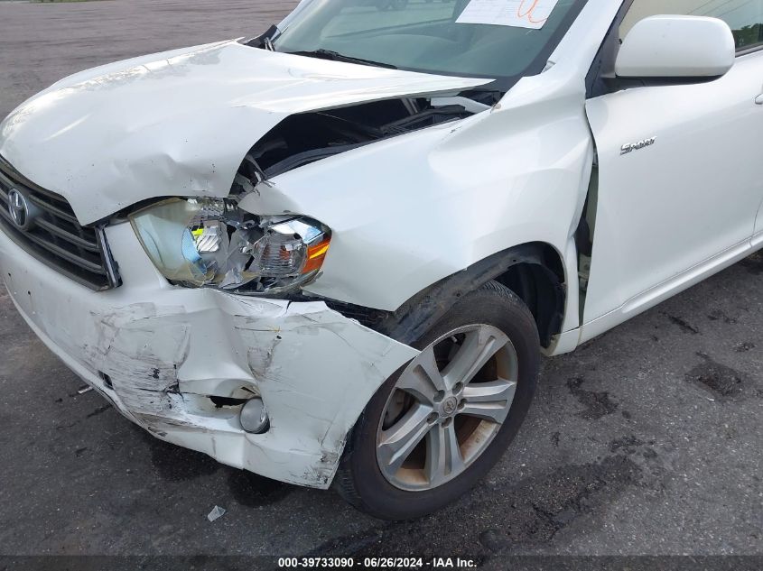 2009 Toyota Highlander Sport VIN: JTEDS43A292073844 Lot: 39733090